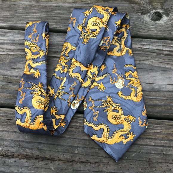 Gold City Tie Handmade Men Tie Neck Tie 100% Silk - Picture 4 of 9